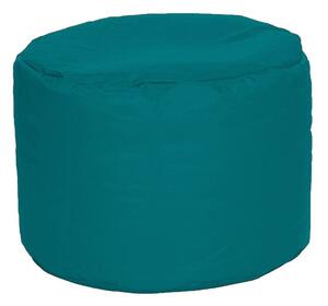 Pouf sacco cilindro tondo impermeabile per interno ed esterno anche in stoffa city, colore celeste