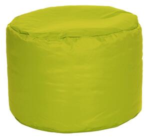 Pouf sacco cilindro tondo impermeabile per interno ed esterno anche in stoffa city, colore verde