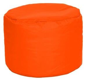 Pouf sacco cilindro tondo impermeabile per interno ed esterno anche in stoffa city, colore arancione