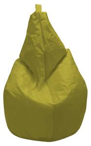 Poltrona sacco pouf luxor con sacco contenitore per sfere di imbottitura, colore verde