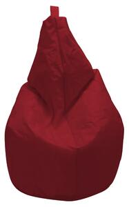 Poltrona sacco pouf luxor con sacco contenitore per sfere di imbottitura, colore rosso