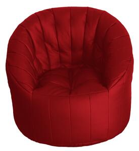 Poltrona sacco tortuga pouf poliestere 100% poliestere non sfoderabile, colore rosso, rivestimento eco pelle