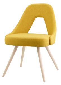 Scab design me sedia di design realizzata con gambe in legno massello e rivestita in tessuto, colore giallo