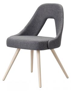 Scab design me sedia di design realizzata con gambe in legno massello e rivestita in tessuto, colore grigio scuro