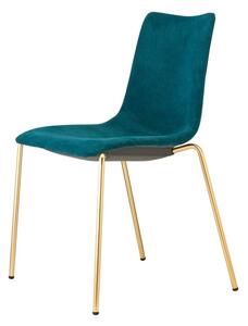 Scab design zebra pop sedia moderna con struttura in acciaio effetto ottone, colore blu, finiture ottone