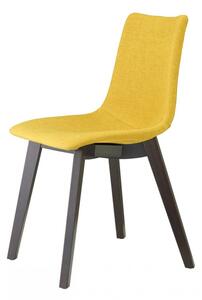 Scab design natural zebra pop sedia realizzata con struttura in legno massello e scocca in policarbonato, colore giallo