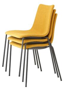 Scab design zebra pop sedia moderna con struttura in acciaio effetto ottone, colore giallo, finiture antracite