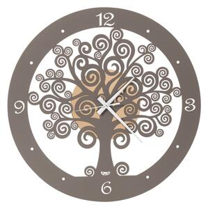 Orologio albero della vita di arti e mestieri realizzato in metallo disponibile in due diverse finiture e dimensioni, finiture oro e fango, dimensione diam- 44 cm