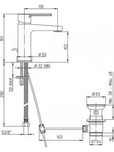 Set miscelatori bagno lavabo, bidet ed esterno vasca marca Piralla Mod. Baci