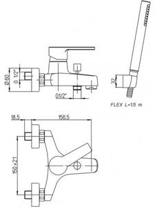 Set miscelatori bagno lavabo, bidet ed esterno vasca marca Piralla Mod. Baci