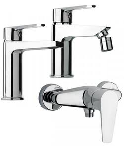 Set miscelatori bagno lavabo, bidet ed esterno doccia marca Piralla Mod. Baci