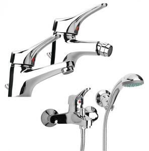 ARIEL PIRALLA - Set miscelatori bagno lavabo, bidet esterno vasca Cromo