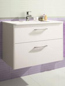 Mobile bagno sospeso cm 80 in legno Essence Bianco Mobile con Lavabo