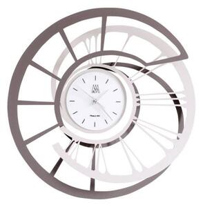 Orologio eclissi di arti e mestieri verniciato a polvere made in italy, finiture ardesia a bianco