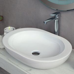 SMOOTH - Lavabo da appoggio in ceramica cm 59 x 42 x H 9,5