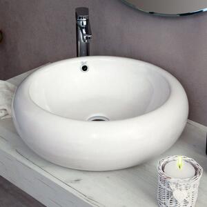 RAP - Lavabo da appoggio in ceramica cm 52 x 52 x H 17