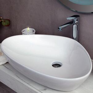 JAZZ - Lavabo da appoggio in ceramica cm 67 x 44 x H 15