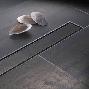 TILE - Canalina di scarico doccia a pavimento piastrellabile con griglia in acciaio inox Cm 60 x 7