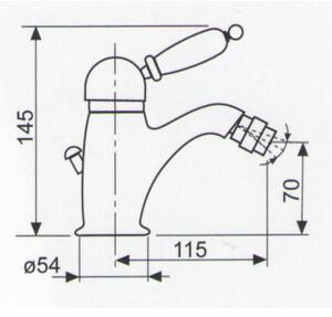 Set miscelatori bagno lavabo, bidet ed incasso doccia marca Oioli Mod. Retrò