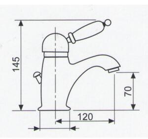 Set miscelatori bagno lavabo, bidet ed incasso doccia marca Oioli Mod. Retrò