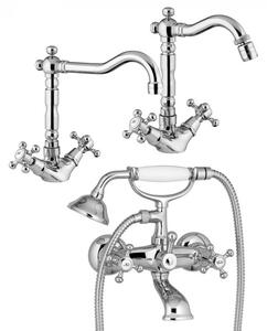 LIBERTY OIOLI - Set miscelatori bagno lavabo, bidet ed esterno vasca Cromo