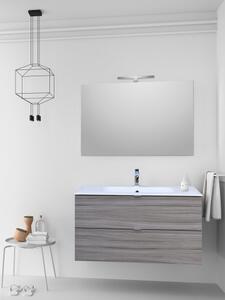 Mobile bagno sospeso design moderno cm 90 Andrè colore Matrix Grigio Fumo