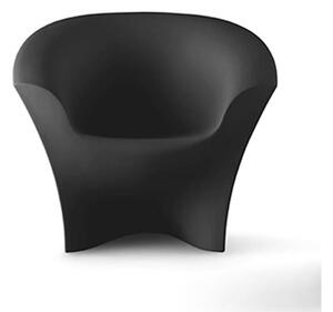 Plust ohla armchair poltrona per esterno in polietilene, finiture nero