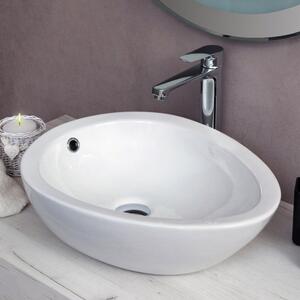 DREAM - Lavabo da appoggio in ceramica cm L50 x P39 x H15