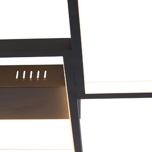 Lampada da soffitto nera con LED a 3 livelli dimmerabile a 5 luci - Lejo