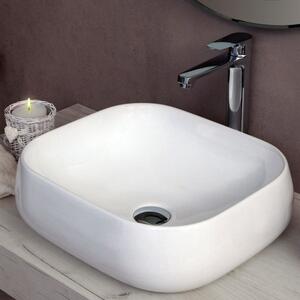 GLAM1 - Lavabo da appoggio in ceramica cm L45 x P40 x H14,5