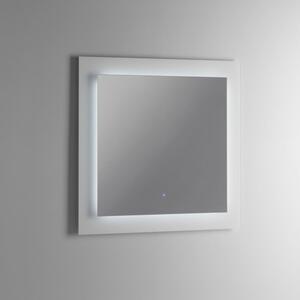 Specchio glass realizzato in italia con luce a led adatto per bagno