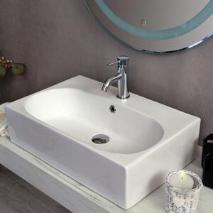 SOUL - Lavabo da appoggio in ceramica cm L59,5 x P39,5 x H16,5