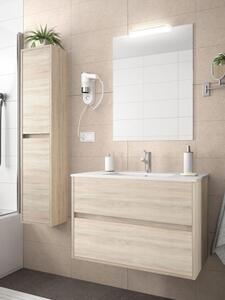 Mobile sospeso con lavabo specchiera e colonna cm 90 Noja Caledonia