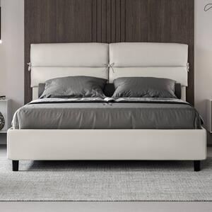 Letto matrimoniale nandy di itamoby realizzato in italia, colore bianco