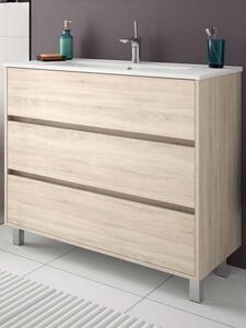 Mobile bagno moderno in legno cm 100 Arenys Caledonia Mobile con Lavabo