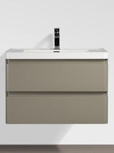 Mobile bagno sospeso cm 80 MEG Taupe Opaco Completa