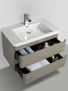 Mobile bagno sospeso cm 80 MEG Taupe Opaco Completa