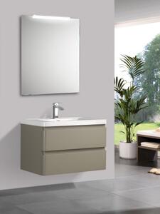 Mobile bagno sospeso cm 80 MEG Taupe Opaco Completa