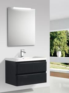 Mobile bagno sospeso cm 80 MEG Graphite Lucido Completa