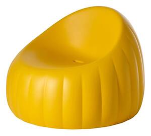 Slide gelee poltrona lounge lounge realizzata in poliuretano morbido, colore soft yellow