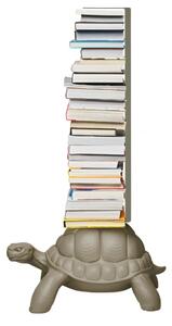 Qeeboo turtle carry bookcase libreria realizzata in polietilene con struttura in metallo, colore tortora