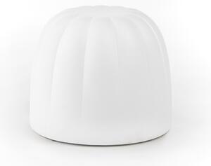 Slide pouf gelèe realizzato in morbido poliuretano adatto per interni ed esterni, colore soft white