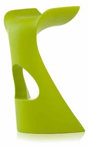 Slide koncord sgabello per interno ed esterno in polietilene realizzato in italia, colore lime green