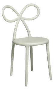 Qeeboo ribbon chair sedia realizzata in polipropilene, colore bianco