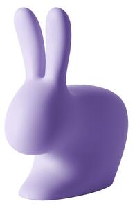 Qeeboo rabbit chair sedia di design a orma di coniglio realizzata in polietilene, colore viola