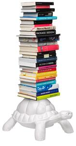 Qeeboo turtle carry bookcase libreria realizzata in polietilene con struttura in metallo, colore bianco