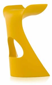 Slide koncord sgabello per interno ed esterno in polietilene realizzato in italia, colore saffron yellow