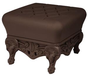 Slide little prince of love pouf abbinabile alla poltrona queen of love, colore chocolate brown