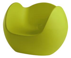 Slide bloss poltrona a dondolo per interni ed esterni disegnata da karim rashid, colore lime green