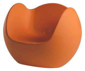 Slide bloss poltrona a dondolo per interni ed esterni disegnata da karim rashid, colore pumpkin orange